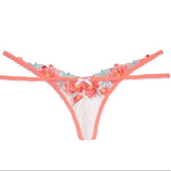 For love and lemons neon poppy bra and panty